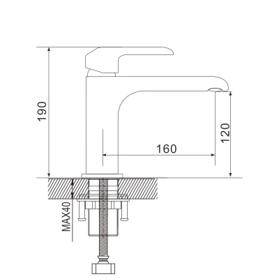 Смеситель для раковины Rose R21F R2101F-1 белый/хром