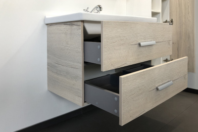 Тумба с раковиной Comforty Парма 80 дуб дымчатый