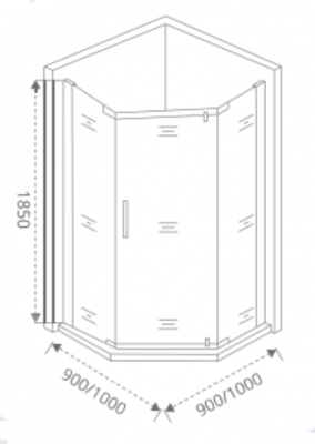 Душевой уголок GOOD DOOR ORION PNT-100-C-CH