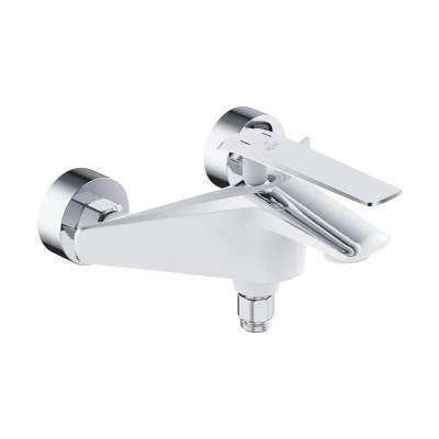 Смеситель для ванны Rose R1302F белый/хром