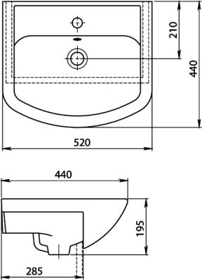 Тумба с раковиной Sanstar Lira 50