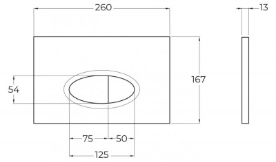 Кнопка смыва BelBagno BB054NERO чёрная матовая