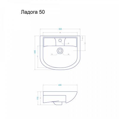 Тумба с раковиной Alavann Vittoria 50