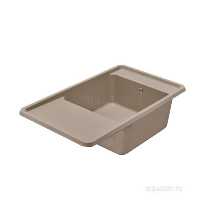 Мойка для кухни из литого мрамора Aquaton Беллис 87 серый шёлк