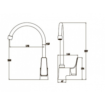 Смеситель для кухни KAISER Clever 76044