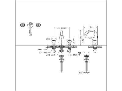 Смеситель Bravat SWAN F24287G-ENG на борт ванны