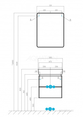 Зеркальный шкаф Aquaton Скай PRO 55 1A238402SY010