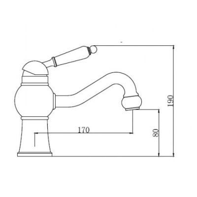 Смеситель для раковины KAISER Wood 61011