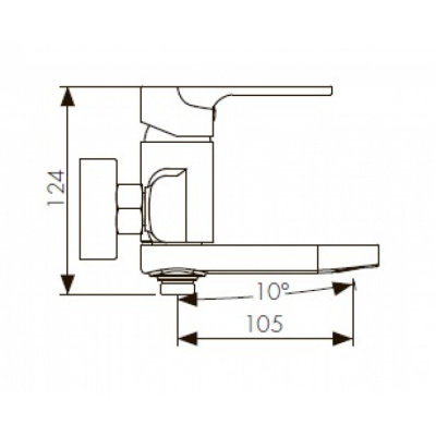 Смеситель для ванны KAISER Linear 59022
