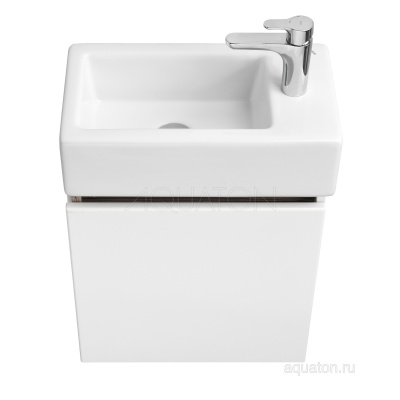 Тумба под раковину Aquaton Эклипс М подвесная эбони светлый левая 1A172801EK49L