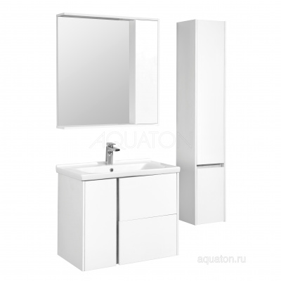 Шкаф-колонна Aquaton Стоун левый белый 1A228403SX01L