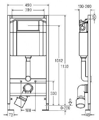 Инсталляция для унитазов Viega Eco-WC 673192 4 в 1